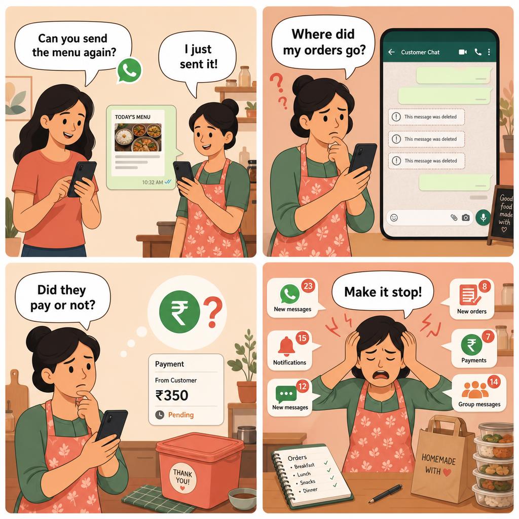 Homemaker overwhelmed by WhatsApp messages
